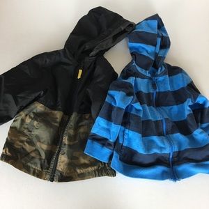 Carters raincoat and hoodie